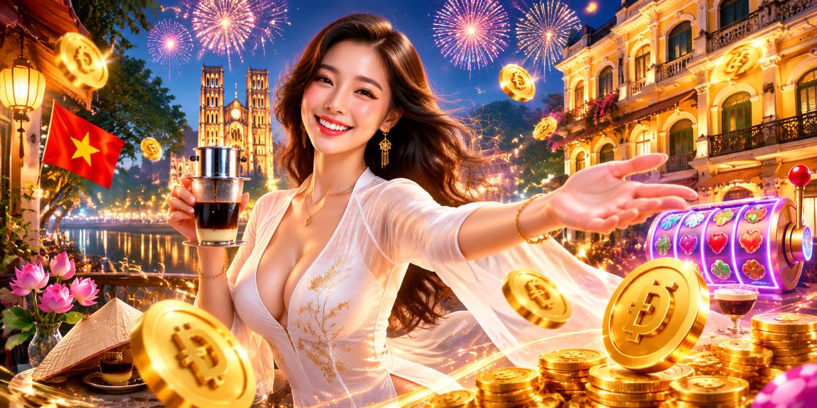 Người dùng tại Hà Nội thư giãn và chơi slot game tại quán cà phê qua điện thoại di động
