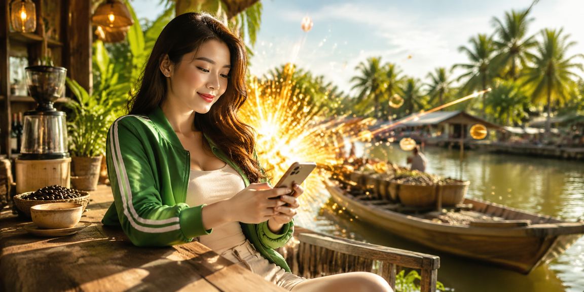 Người chơi trải nghiệm casino trên điện thoại bên dòng sông Mekong với không khí thư thái